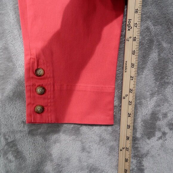 Charter Club Pants Womens 8 Pink Capri Chino Denim High Rise Preppy City Casual - Picture 8 of 14